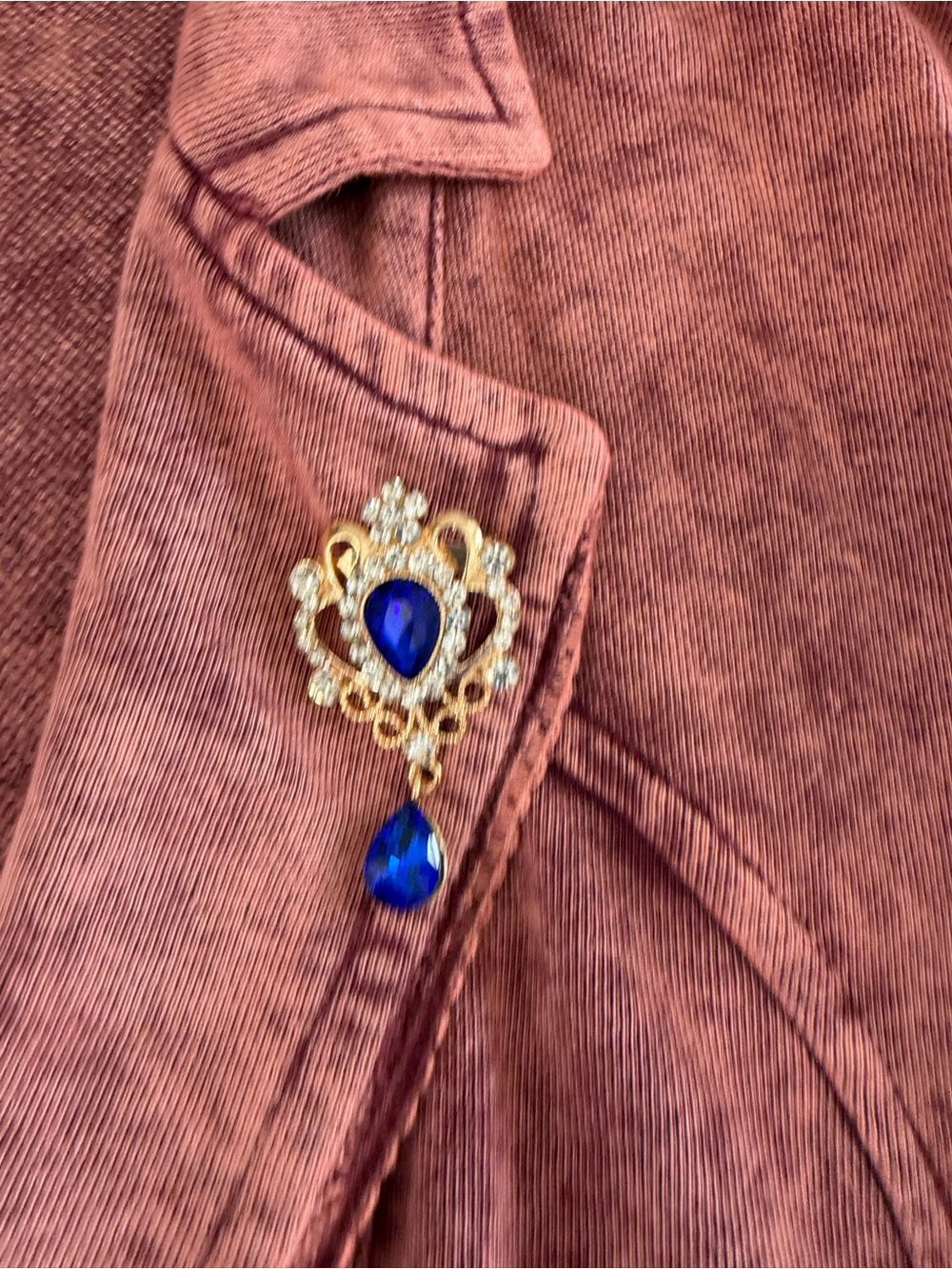 NWOT Aratta Silent Journey- Marion Mineral Wash Colonel Jacket with Embroidery - Picture 9 of 16